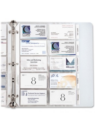 C-Line 61217 Business Card Refill Pages, Letter size, pack of 10